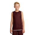 thumbnail image 1 of Sport-Tek Mesh Reversible Sleeveless Tee (YT555) Maroon, L, 1 of 6