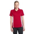 thumbnail image 1 of Sport Tek Micromesh Polo (LST685) True Red/White, XL, 1 of 2