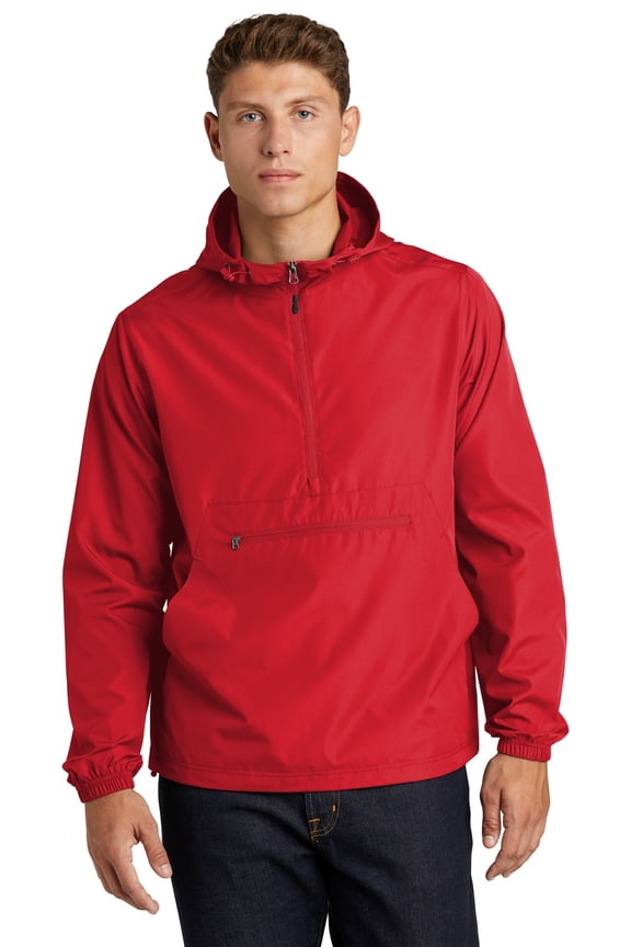 Packable Anorak. JST66 M True Red
