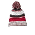 thumbnail image 1 of Sport-Tek Pom Pom Team Beanie-One Size (True Red/ Black/ White), 1 of 2