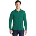 thumbnail image 1 of Sport-Tek   Posi-UV  Pro Long Sleeve Polo. ST520LS - 3XL Marine Green, 1 of 4