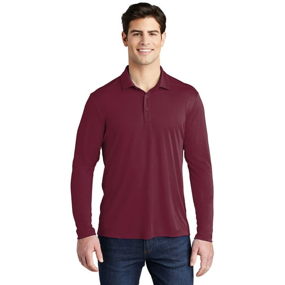 Sport-Tek Posi-UV Pro Long Sleeve Polo. ST520LS - XS Cardinal