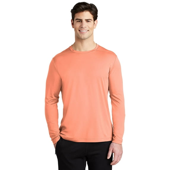 Sport-Tek Posi-UV Pro Long Sleeve Tee. ST420LS M Soft Coral