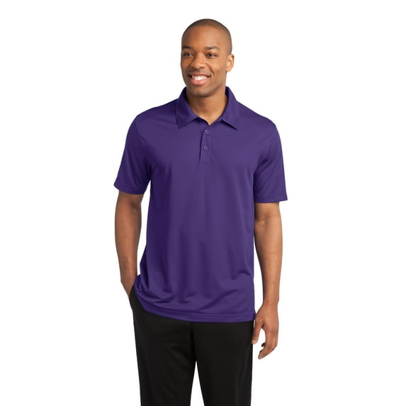 SPORT-TEK Mens PosiCharge Active Textured Polo ST690 -Purple M
