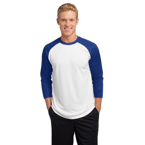 Sport-Tek PosiCharge Baseball Jersey-2XL (White/True Royal)