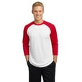 thumbnail image 1 of Sport-Tek PosiCharge Baseball Jersey-4XL (White/True Red), 1 of 5