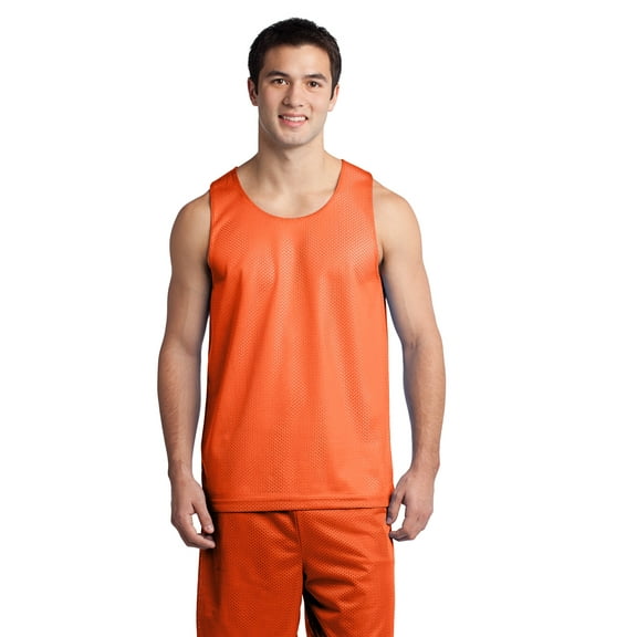 Sport-Tek PosiCharge Classic Mesh Reversible Tank-M (Deep Orange)