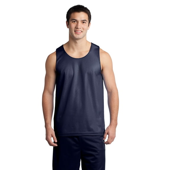 Sport-Tek PosiCharge Classic Mesh Reversible Tank-XL (True Navy)