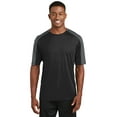 thumbnail image 1 of Sport-Tek PosiCharge Competitor Sleeve Blocked Tee-3XL (Black/ Iron Grey), 1 of 6