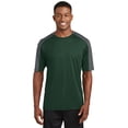 thumbnail image 1 of Sport-Tek PosiCharge Competitor Sleeve Blocked Tee-XS (Forest Green/ Iron Grey), 1 of 6