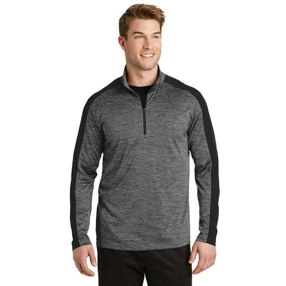 Sport-Tek PosiCharge Electric Heather Colorblock 1/4-Zip Pullover. ST397