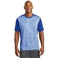 thumbnail image 1 of Sport-Tek PosiCharge Electric Heather Colorblock Tee-3XL (True Royal Electric/ True Royal), 1 of 6