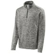 thumbnail image 1 of Sport-Tek PosiCharge Electric Heather Fleece 1/4 Zip Pullover-3XL (Black Electric), 1 of 6