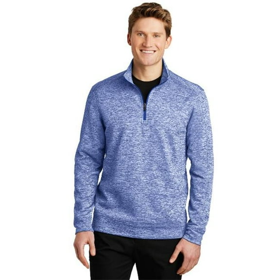 Sport-Tek PosiCharge Electric Heather Fleece 1/4 Zip Pullover-S (True Royal Electric)