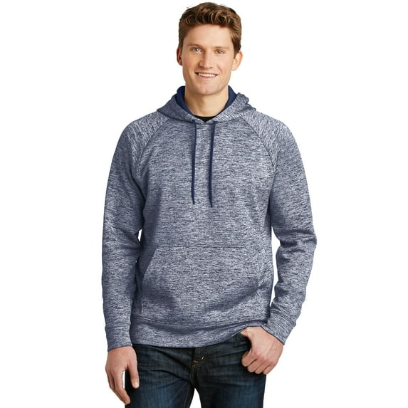 Sport-Tek PosiCharge Electric Heather Fleece Hooded Pullover-3XL (True Navy Electric)