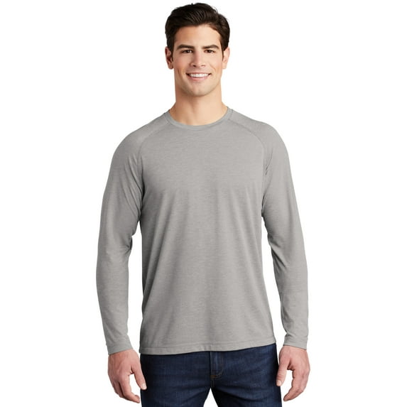 Sport-Tek PosiCharge Long Sleeve Tri-Blend Wicking Raglan Tee ST400LS