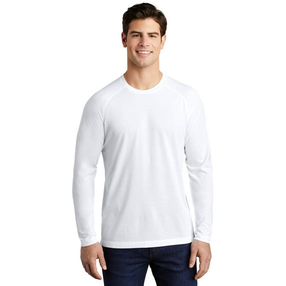 Sport-Tek St400Ls Posicharge Long Sleeve Tri-Blend Wicking Raglan Tee