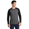 thumbnail image 1 of Sport-Tek PosiCharge Long Sleeve Tri-Blend Wicking Raglan Tee ST400LS, 1 of 4