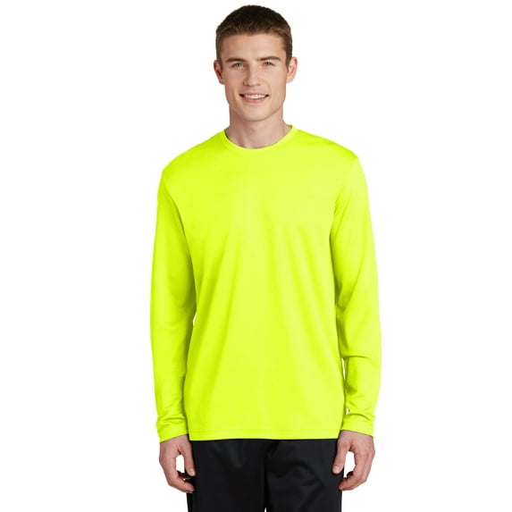 Sport-Tek PosiCharge RacerMesh Long Sleeve Tee-2XL (Neon Yellow)