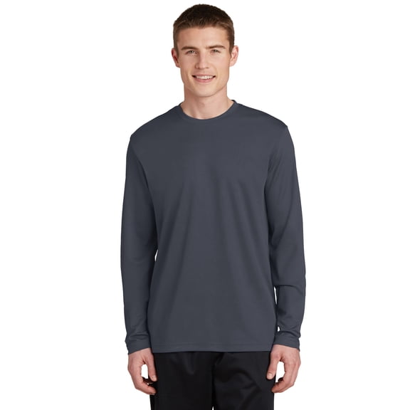 Sport-Tek PosiCharge RacerMesh Long Sleeve Tee-L (Graphite Grey)