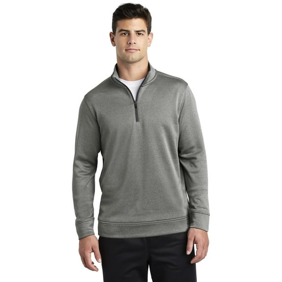 Sport-Tek ® PosiCharge ® Sport-Wick ® Heather Fleece 1/4-Zip Pullover. ST263