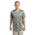 thumbnail image 1 of Sport-Tek PosiCharge Tough Mesh Full Button Jersey-M (Silver), 1 of 6
