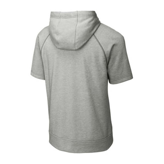 Sport-Tek ST297 Tri-Blend Wicking Fleece Short Sleeve Hooded Pullover, Mens Workout Shorts