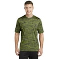thumbnail image 1 of Sport-Tek PosiCharge Electric Heather Tee. ST390 - L Lime Shock-True Navy Electric, 1 of 2