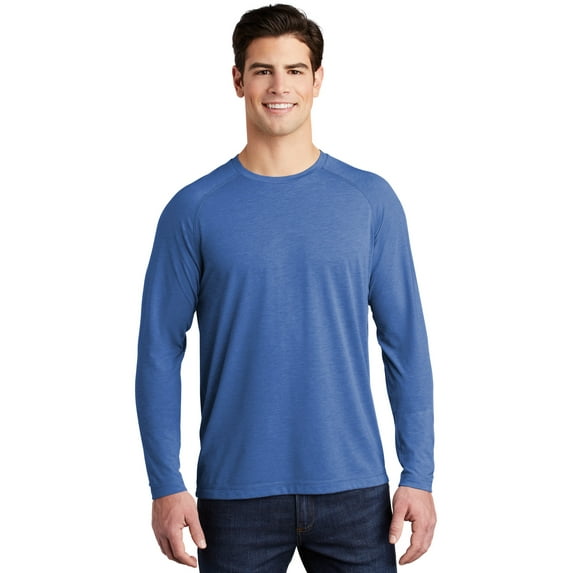 Sport-Tek Posicharge Long Sleeve Tri-Blend Wicking Raglan Tee