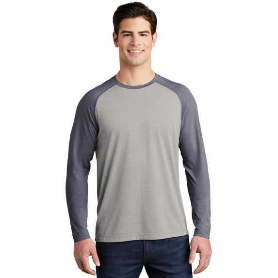 Sport-Tek Posicharge Long Sleeve Tri-Blend Wicking Raglan Tee
