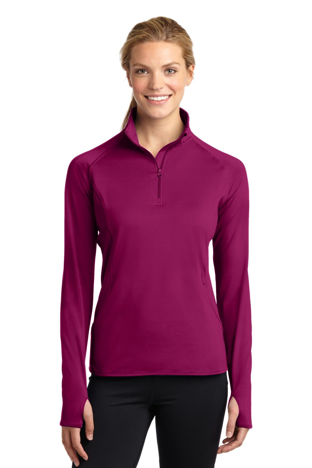 Sport-Tek ® Ladies Sport-Wick ® Stretch 1/2-Zip Pullover. LST850 