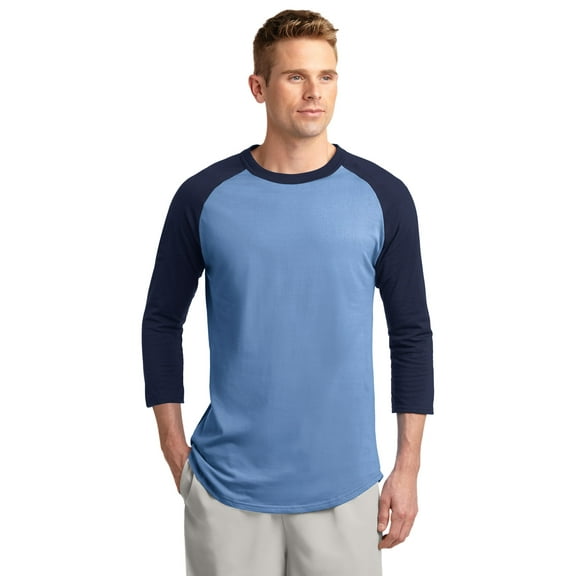 Sport-Tek Raglan Jersey (T200) Carolina Blue/Navy, M
