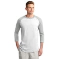 thumbnail image 1 of Sport-Tek Raglan Jersey (T200) White/Heather Grey, XL, 1 of 2