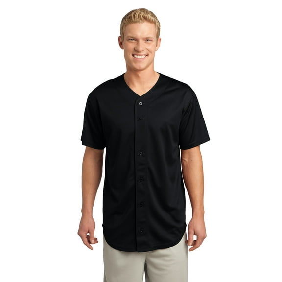 Sport-Tek ST220 Baseball Shirt Unisex Adult PosiCharge Tough Mesh Full-Button Jersey