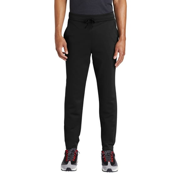 Sport Tek Adult Male Men Plain Jogger ST233 Black - Medium