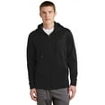 thumbnail image 1 of Sport-Tek ST238 Sport-Wick Fleece Full-Zip Hooded Jacket, Black, XL, 1 of 2