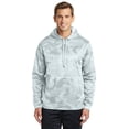 thumbnail image 1 of Sport-Tek ST240 Sport-Wick CamoHex Fleece Hooded Pullover, White, XL, 1 of 2