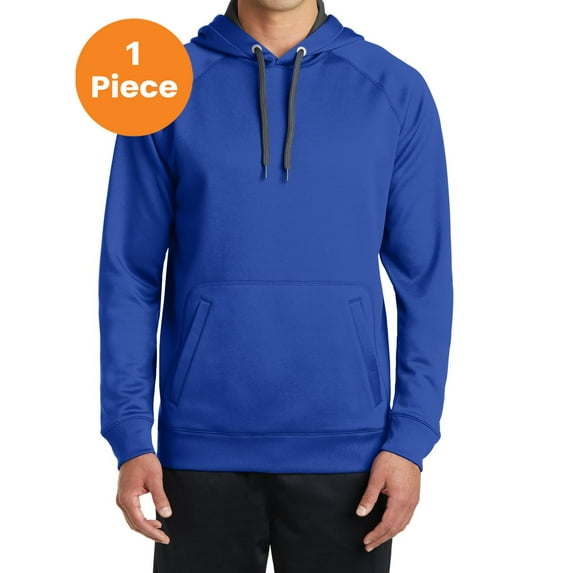 Sport-Tek ST250 Tech Fleece Hooded Sweatshirt , True Royal, L, Mens Hoodies and Sweatshirts