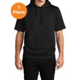 thumbnail image 1 of Sport-Tek ST251 Sport-Wick Fleece Short Sleeve Hooded Pullover, Black, XS, Boys Hiking Clothing, 1 of 1
