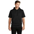 thumbnail image 1 of Sport-Tek ST251 Sport-Wick Fleece Short Sleeve Hooded Pullover, Mens Pullover Hoodies and Sweatshirts, 1 of 1