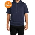 thumbnail image 1 of Sport-Tek ST251 Sport-Wick Fleece Short Sleeve Hooded Pullover, Navy, XS, Mens Workout Shorts, 1 of 1