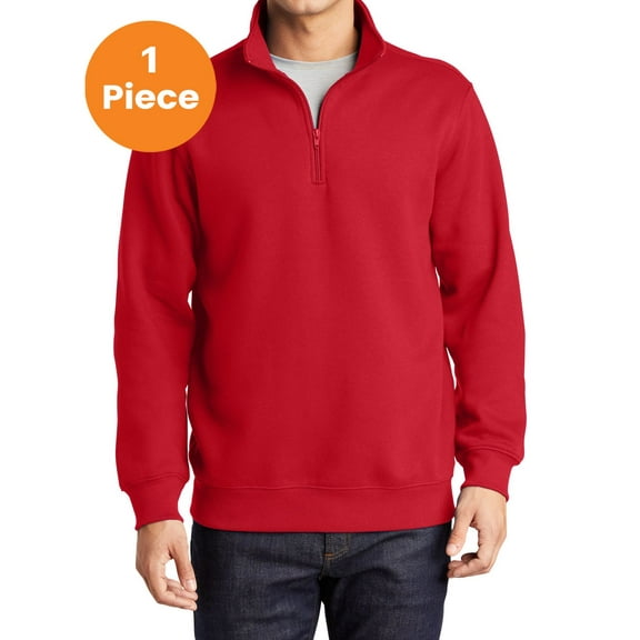 Sport-Tek ST253 1/4-Zip Sweatshirt, True Red, XS, Mens Sweatshirts