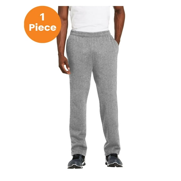 Sport-Tek ST257 Open Bottom Sweatpants, Vintage Heather, 3XL, Mens Sweatpants
