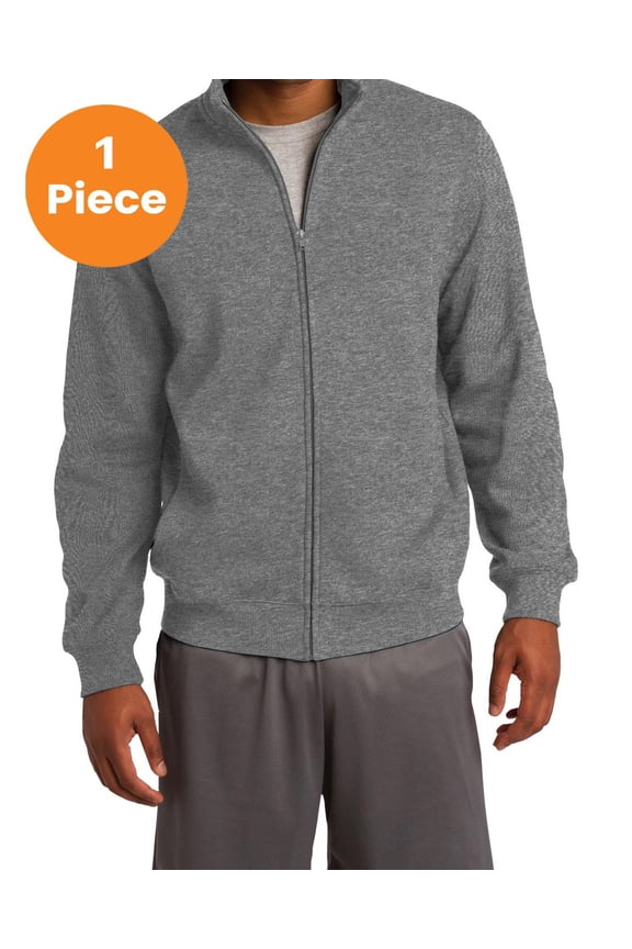 ST259 Full-Zip Sweatshirt, Vintage Heather, XL, Mens Hoodies and Sweatshirts