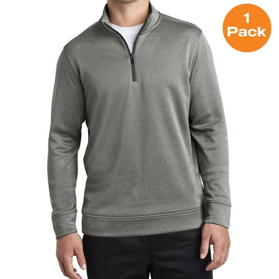 Sport-Tek ST263 PosiCharge Sport-Wick Heather Fleece 1/4-Zip Pullover, Black Heather, 3XL, Shop all kids