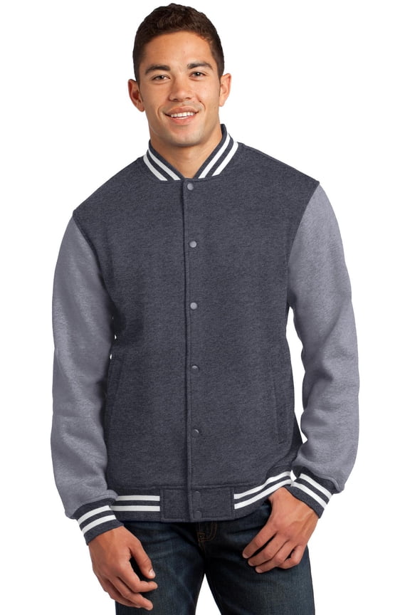 ST270 Fleece Letterman Jacket, Mens Varsity Jackets