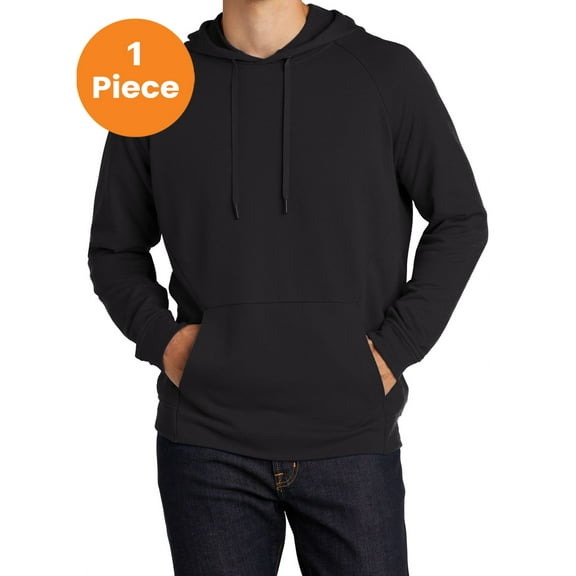 Sport-Tek ST272 Lightweight French Terry Pullover Hoodie, Black, S, Mens Hoodies and Sweatshirts