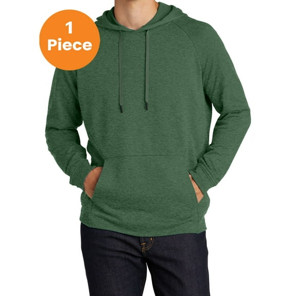 Sport-Tek ST272 Lightweight French Terry Pullover Hoodie, Forest Green Heather, 3XL, Mens Hoodies and Sweatshirts