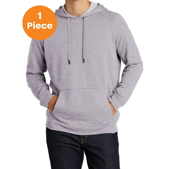 Sport-Tek ST272 Lightweight French Terry Pullover Hoodie, Heather Grey, 2XL, Mens Hoodies and Sweatshirts