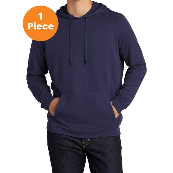 Sport-Tek ST272 Lightweight French Terry Pullover Hoodie, True Navy, S, Mens Hoodies and Sweatshirts